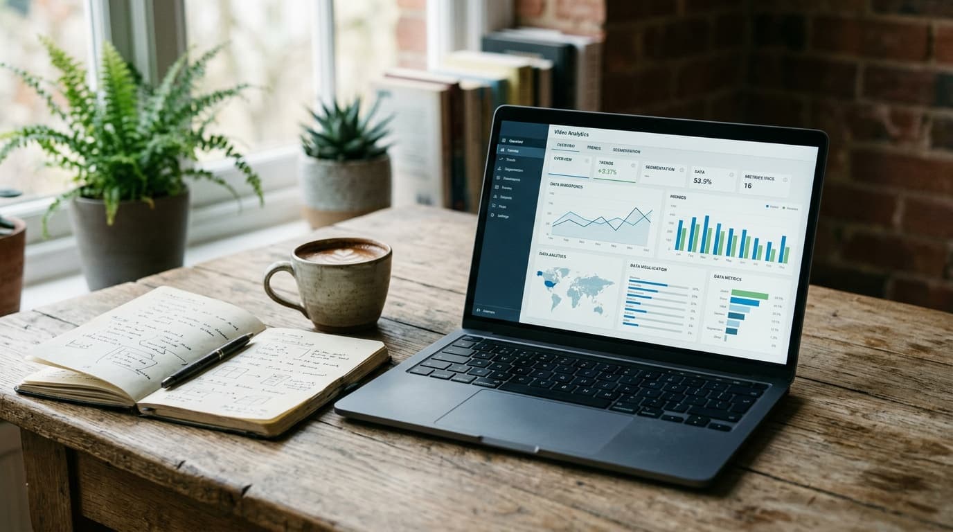 A dashboard showing workflow activity across a video team