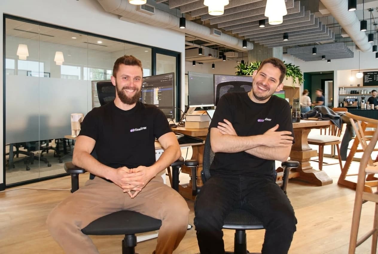 Dan and Noam, co-founders of Timeliner